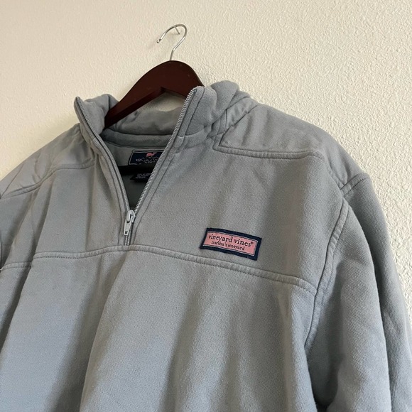 Men's Vineyard Vines Light Gray 1/4 Zip Pullover Sweater Size Small - Picture 1 of 6